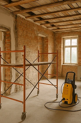 Baustelle in einem Altbau zur Projektentwicklung
